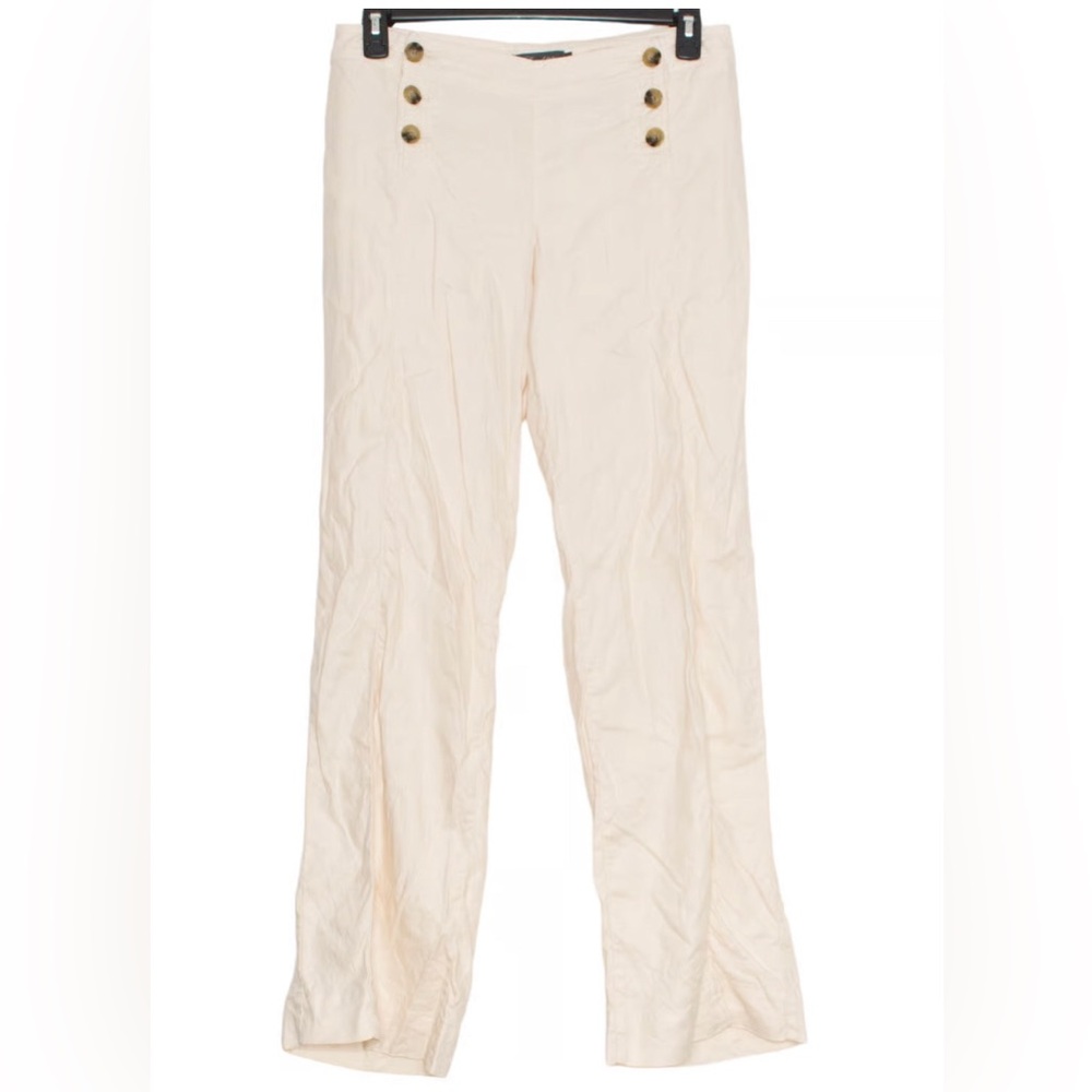 Level99 Linen/Lyocell 32P Button Front PANTS 33x30 Rise10” EUC